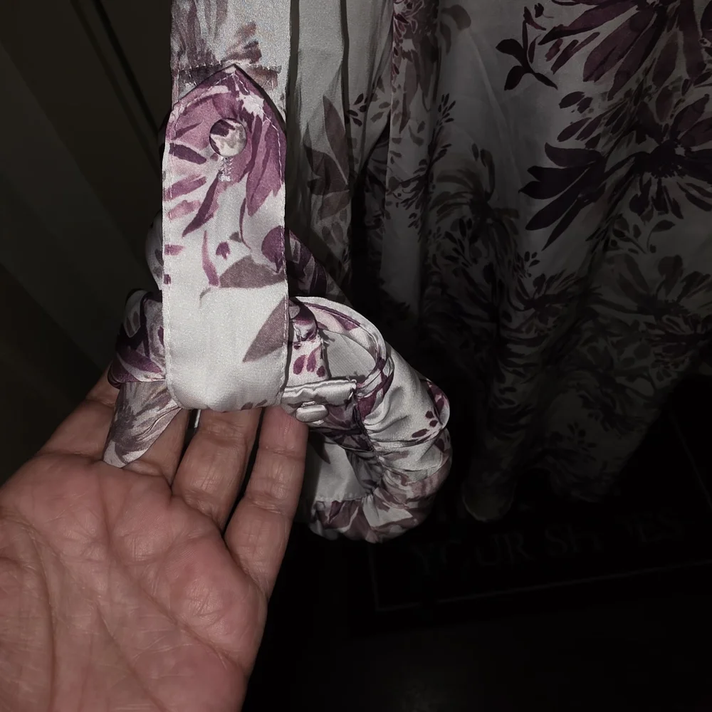 Avon V Cut Pleated Roll Tab Tunic Top 3x Boho, Floral,Coastal,Spring, Summer - Picture 5 of 11